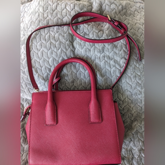 Kate Spade NWOT Cameron Street Cranberry Saffiano Leather Mini Satchel - Picture 4 of 9